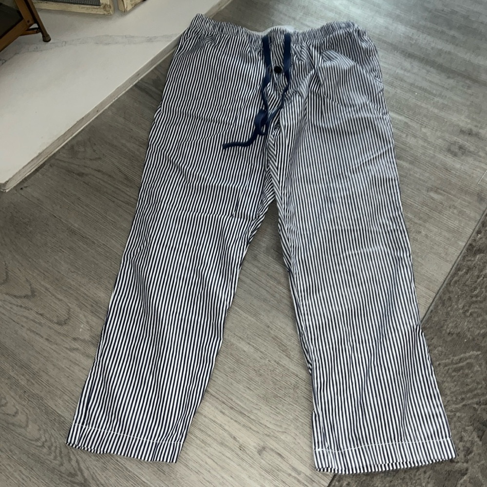 Cotton Pajama Pants - Navy Stripe. Like new